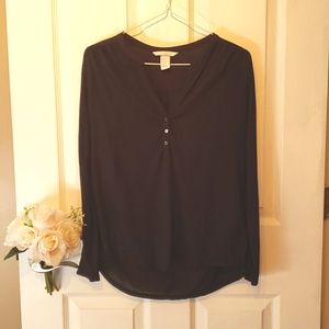 H&M black long sleeve top
